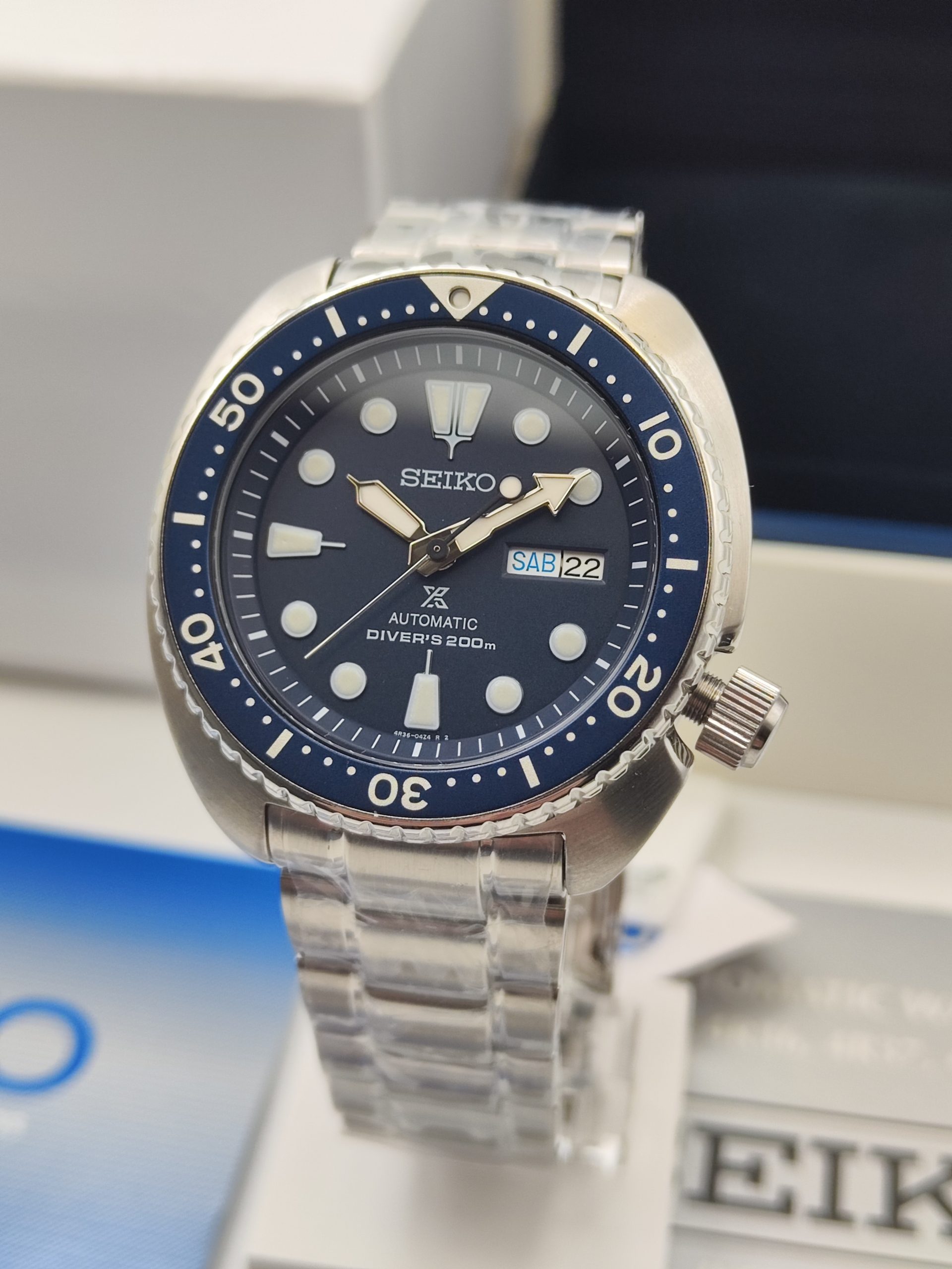 Seiko Turtle SRP773K1 Blu Nuovo Full Set